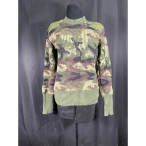 Vintage, The Woolly Pully, Military Olive Green Camo Sweater, Made in England